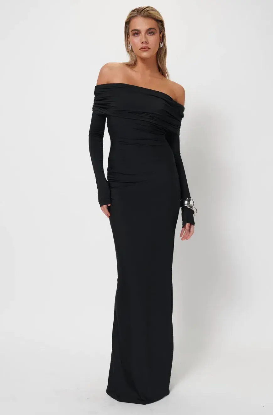 Effie Kats The Gwen Gown in Black Size 10  for rent on The Volte - main image