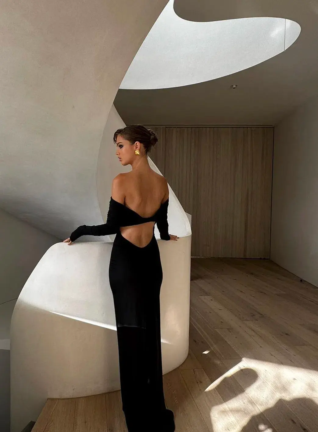 Effie Kats The Gwen Gown in Black Size 10  for rent on The Volte - main image