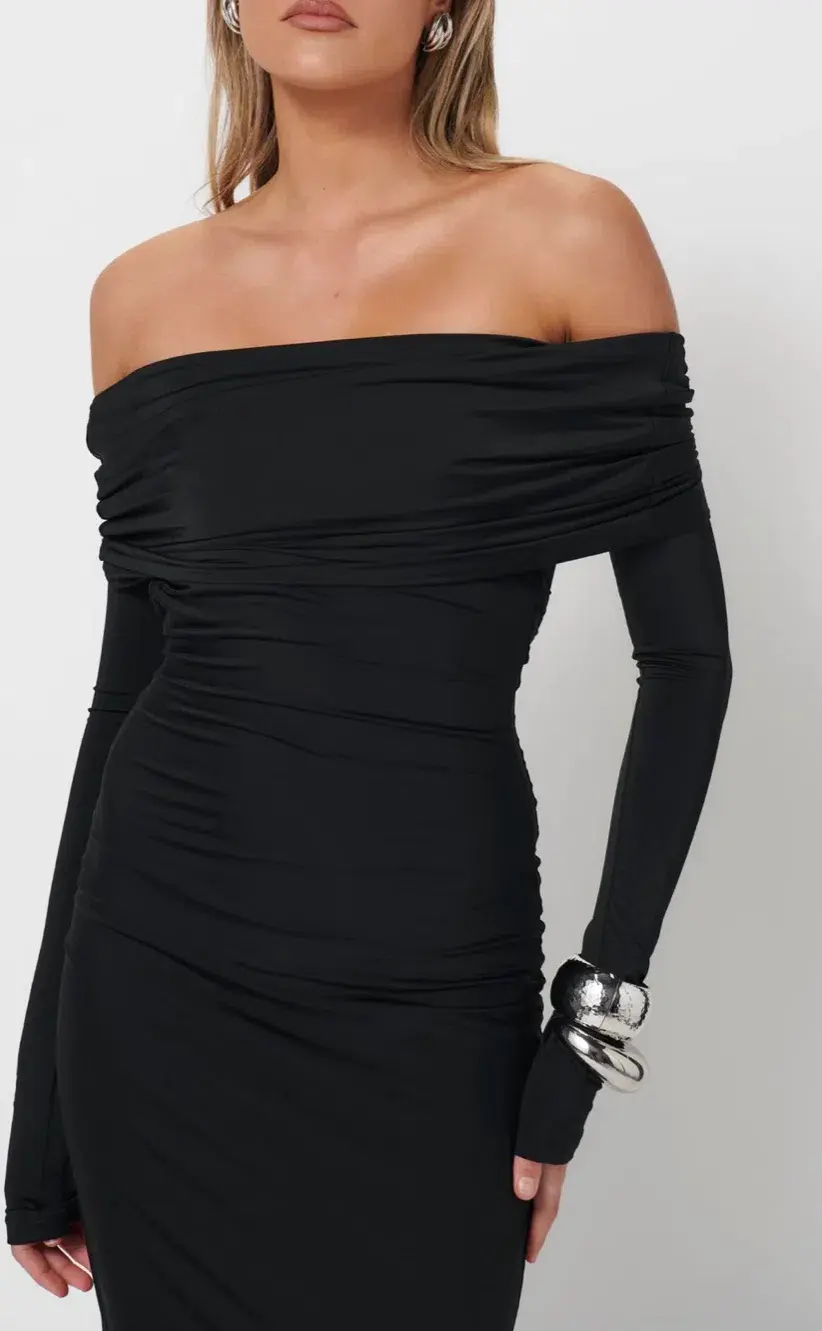 Effie Kats The Gwen Gown in Black Size 10  for rent on The Volte - main image