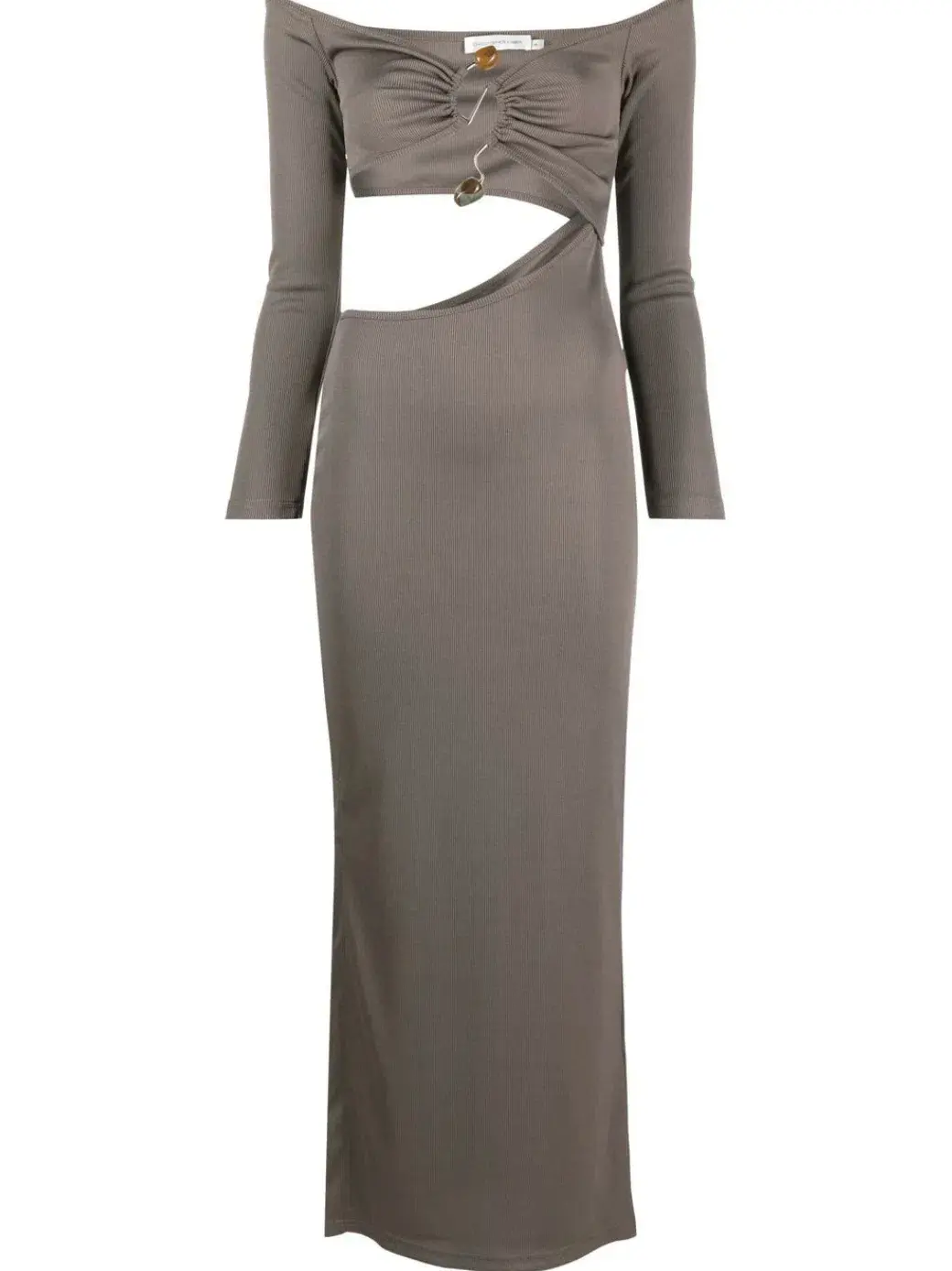 Christopher Esber Distort Quartz Shoulderless Dress Cinder Size 12 AU - Image 3