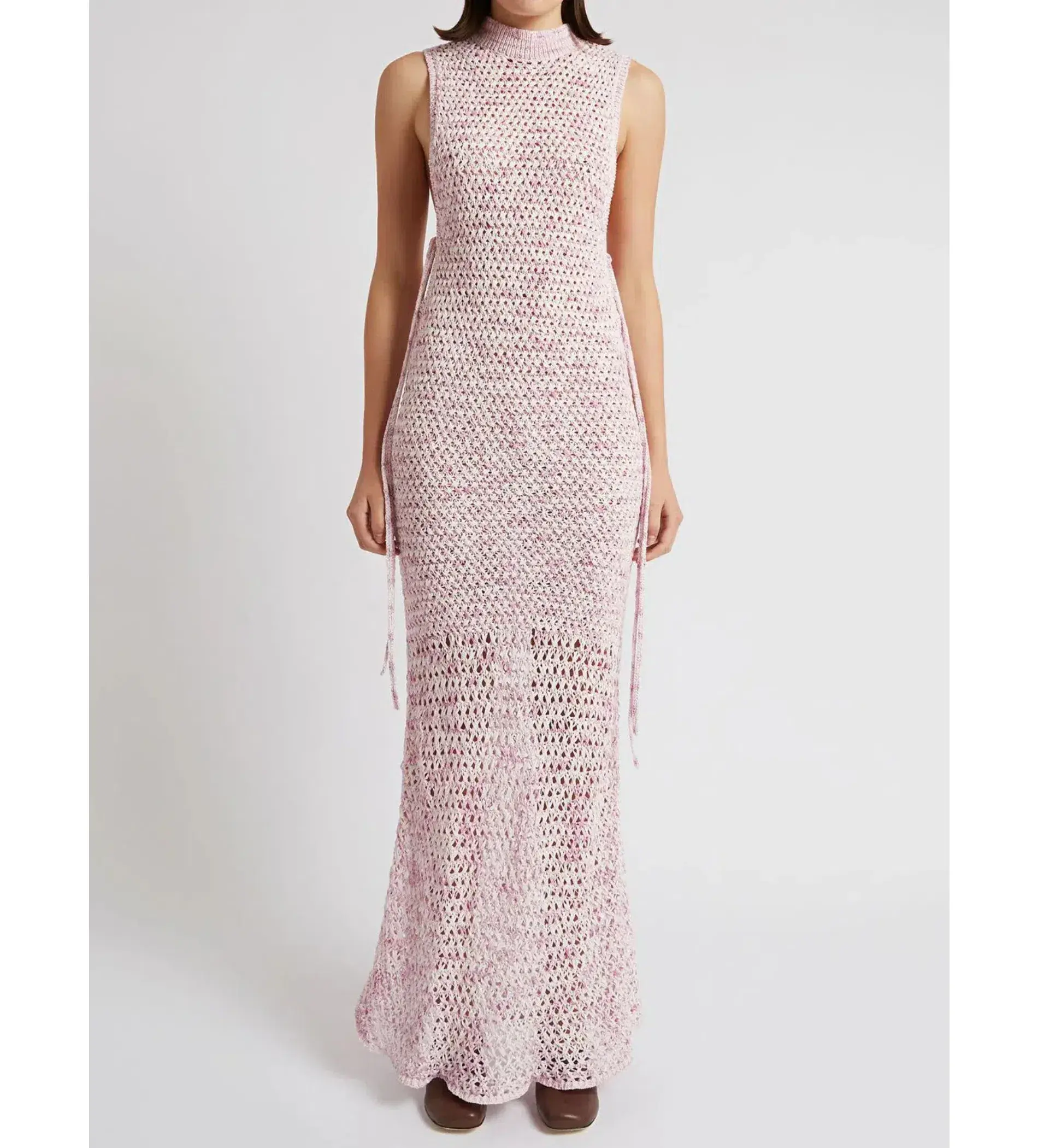  Christopher Esber Cross Stitch Muscle Dress Pink Swirl  Size M/Au 10  - Image 1