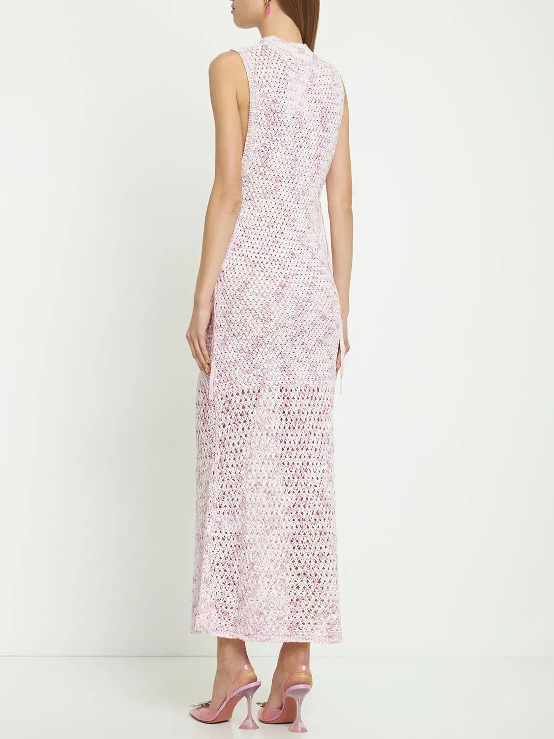  Christopher Esber Cross Stitch Muscle Dress Pink Swirl  Size M/Au 10  - Image 2