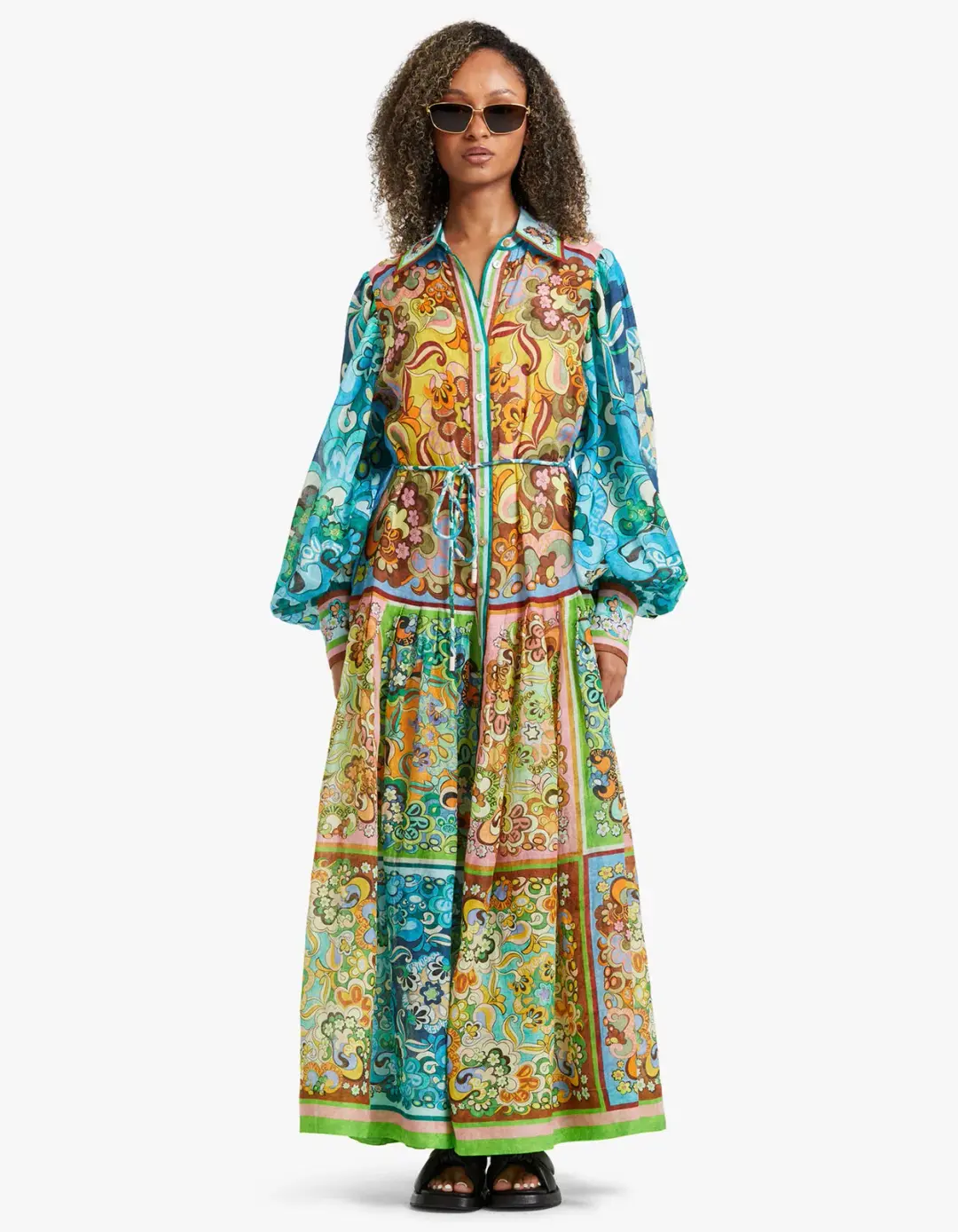 Alemais Dreamer Shirtdress Multi Size 14   for rent on The Volte - main image