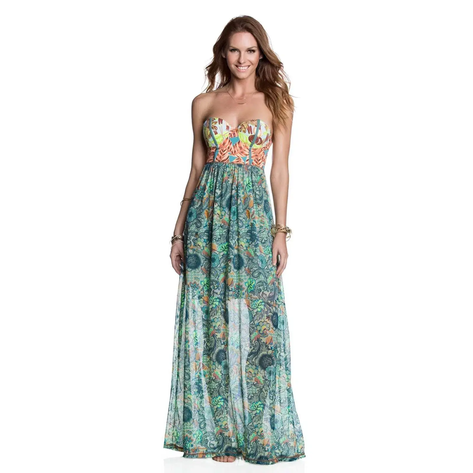 Maaji Swan Song Long Dress Multi Size S / AU 8 - Image 1