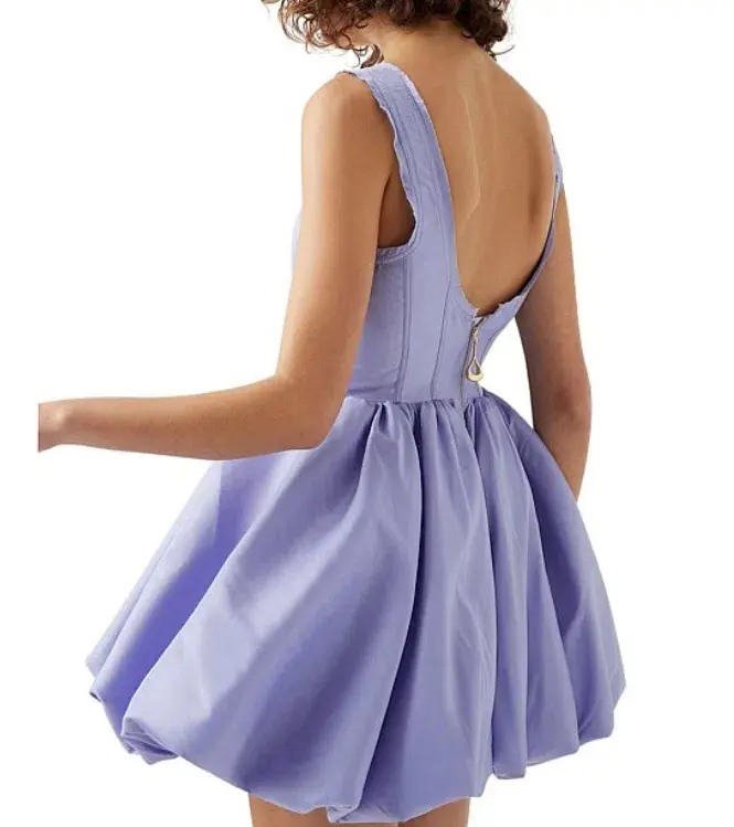Aje Suzette Bubble Dress Periwinkle Size 12 - Image 4