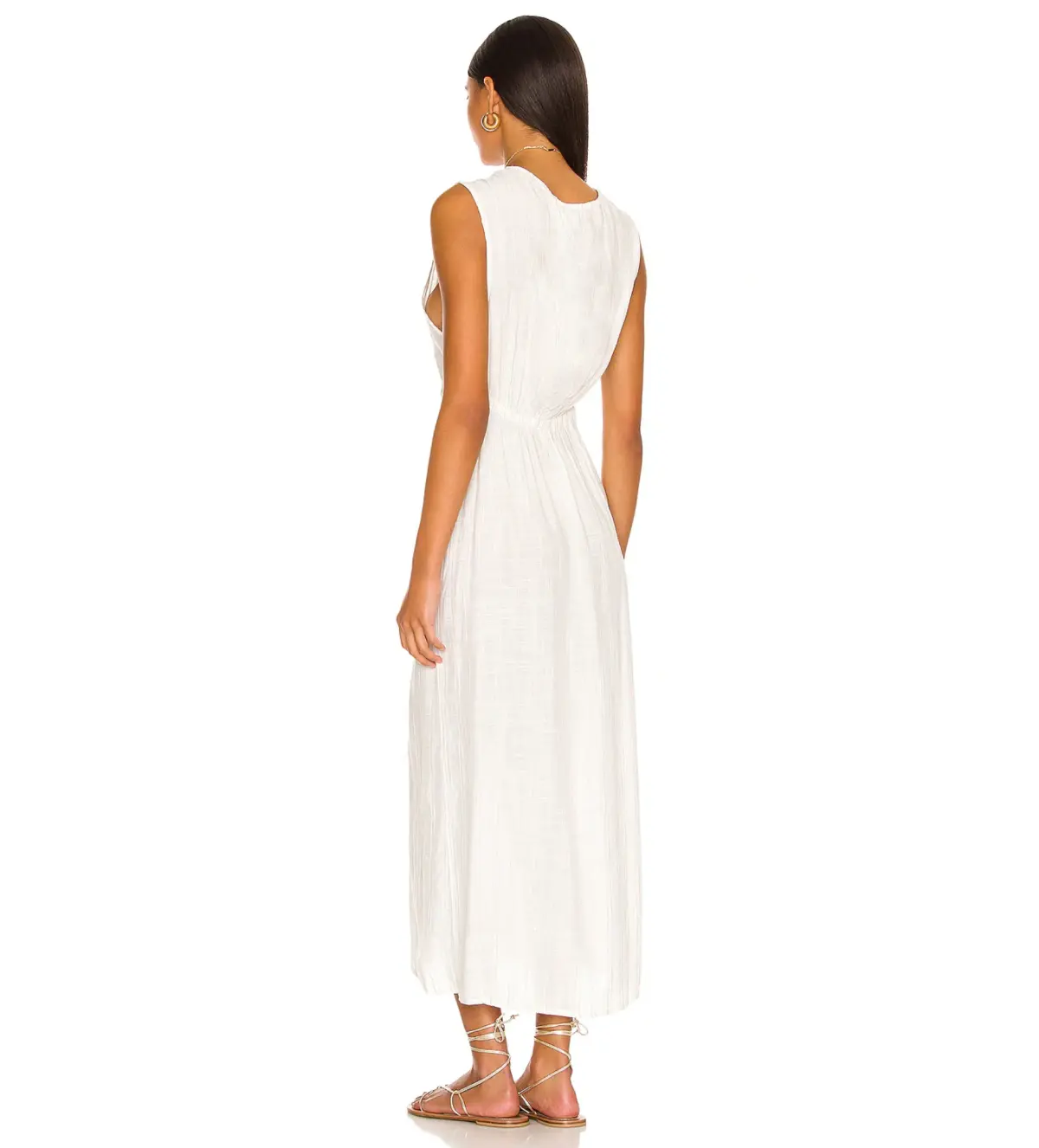 L SPACE Down The Line Cover Up Cream Size 8  - Image 2