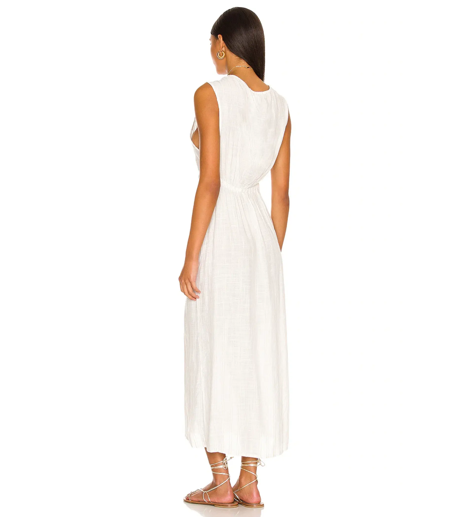 L SPACE Down The Line Cover Up Cream Size 8  - Image 2