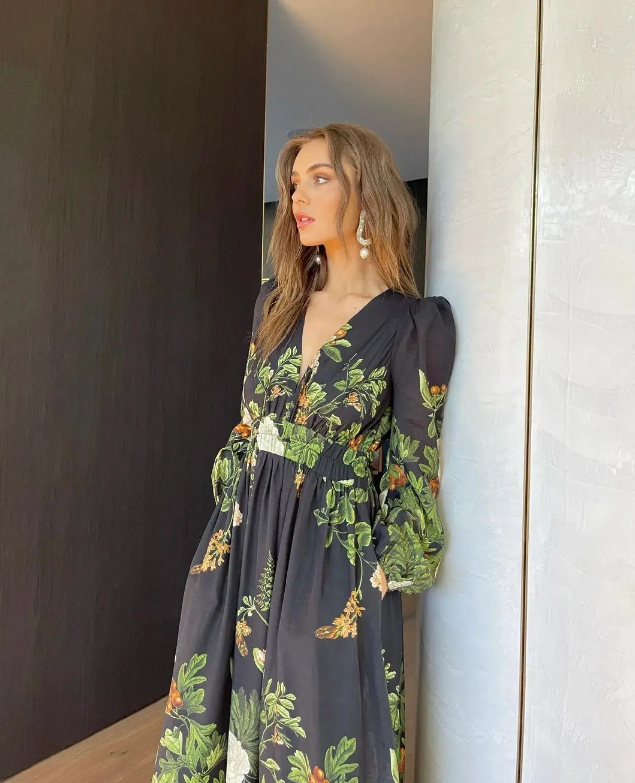 Sheike Garden of Eden Maxi Black Floral Size 16 - Image 2
