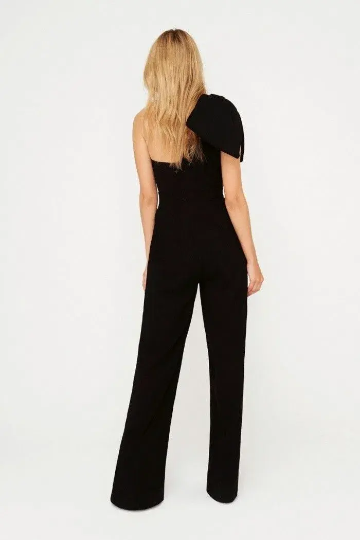 Sheike Fairmont One Shoulder Jumpsuit Black Size 14 for rent on The Volte - main image