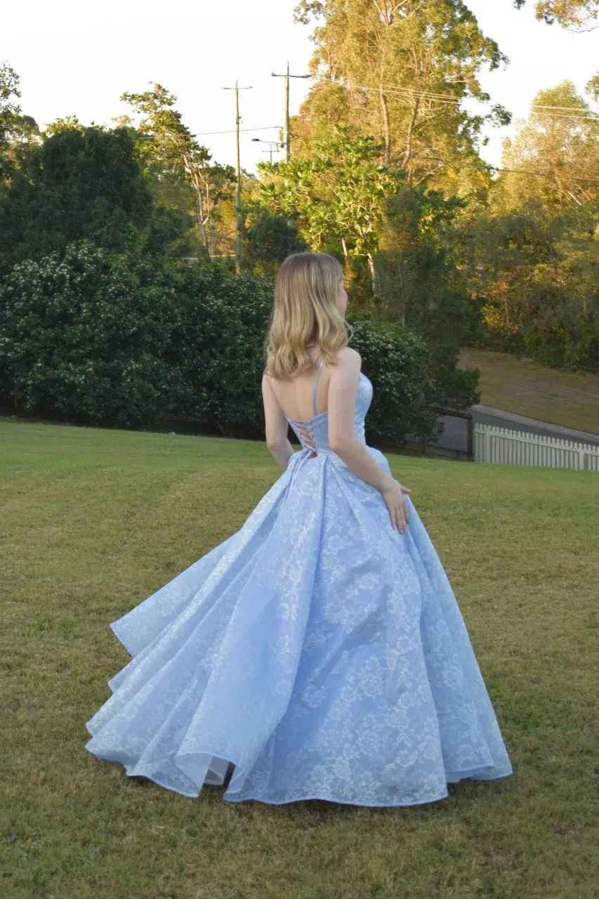Sherri Hill Lilac Dress Floral Size 6 - Image 2
