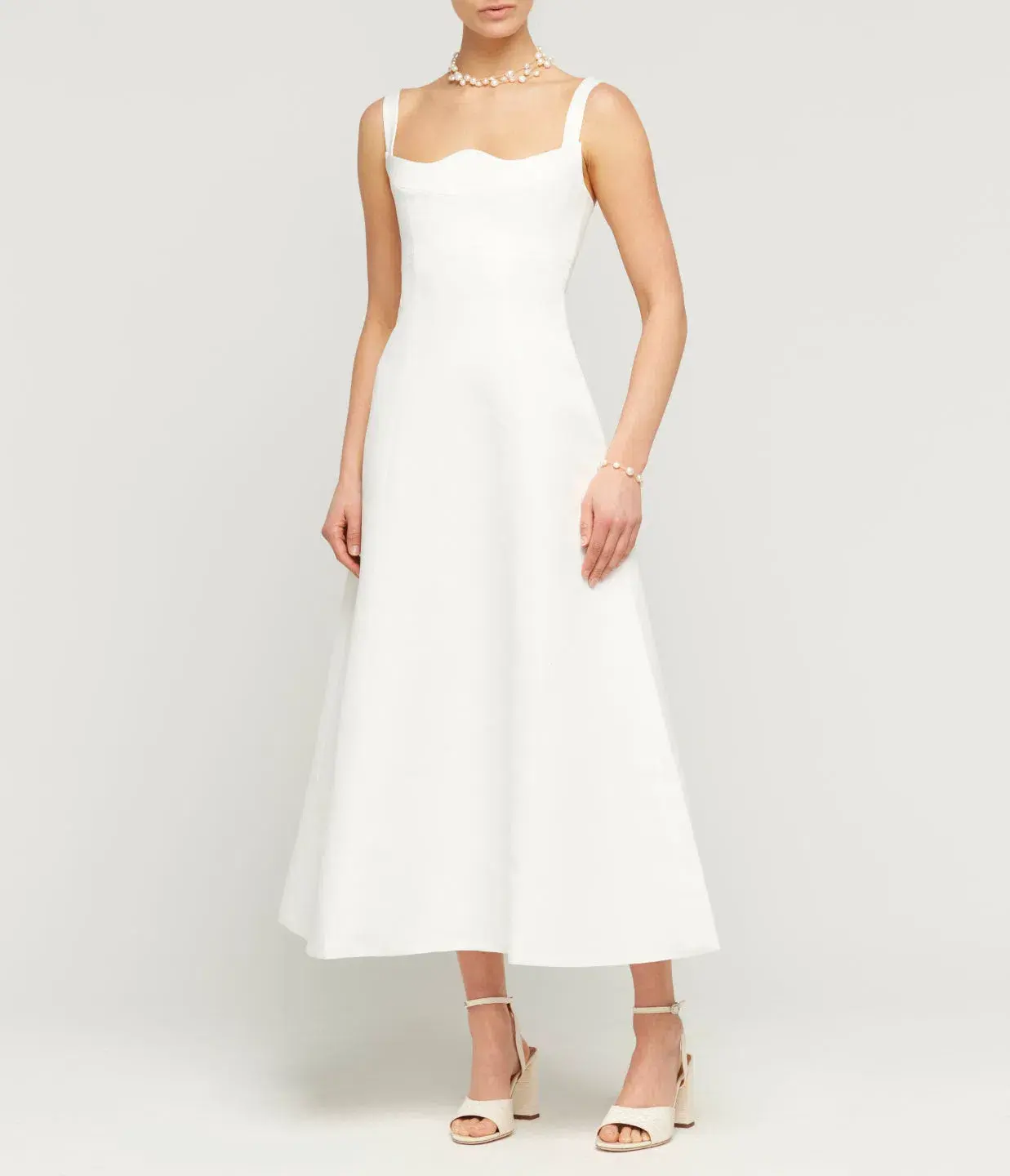 Leo Lin Odette Midi Dress Snow Size 8 - Image 5