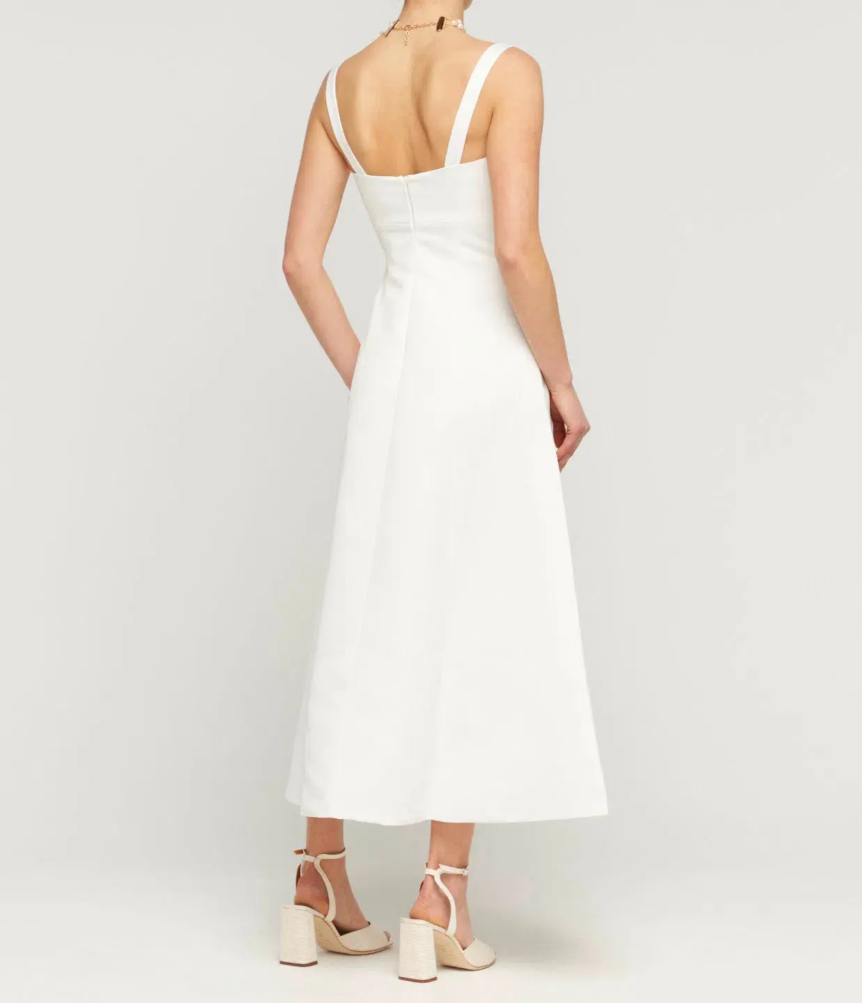 Leo Lin Odette Midi Dress Snow Size 8 - Image 6
