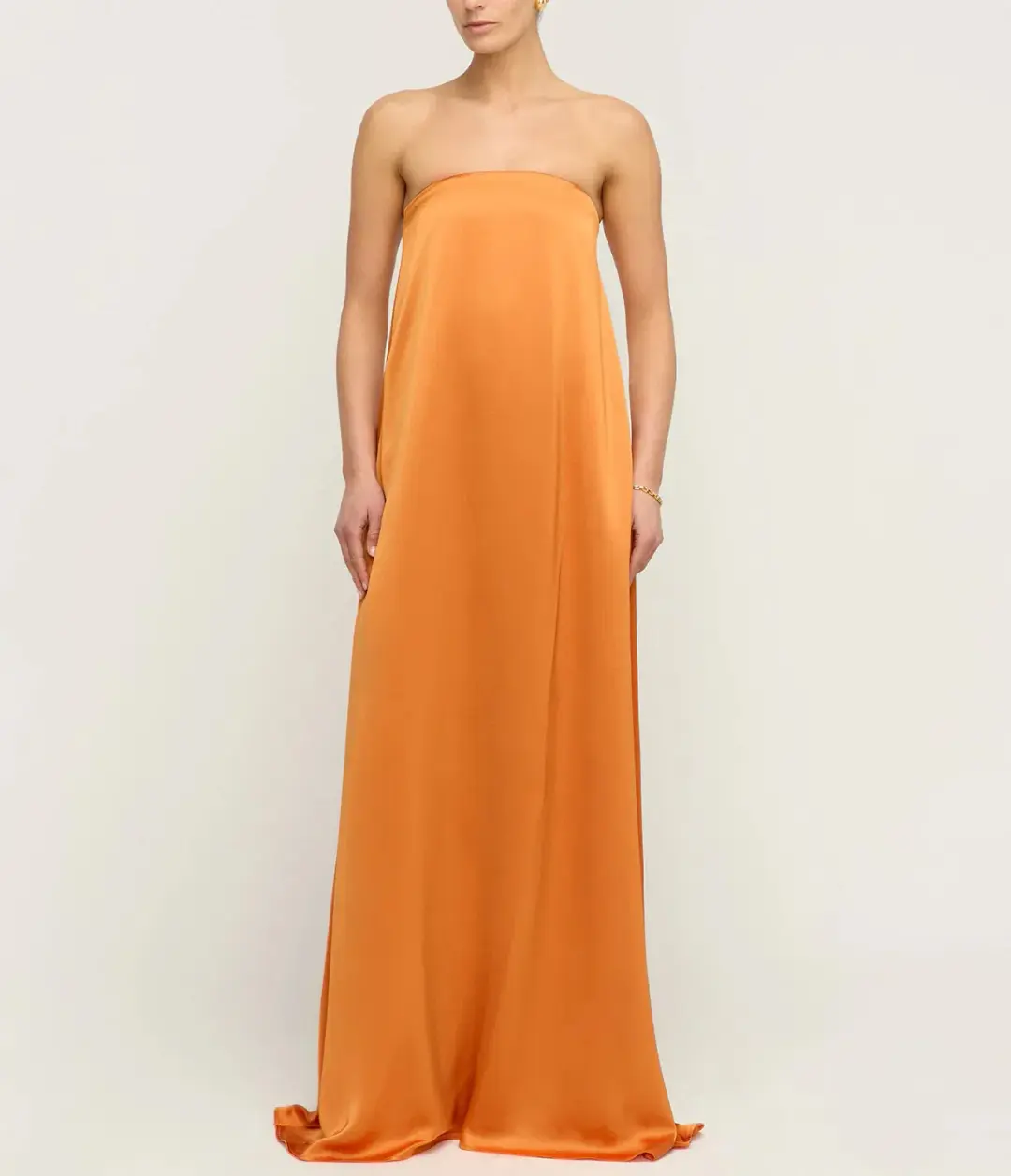 ANNA QUAN Delfina Maxi Dress Kumquat Orange 8 for rent on The Volte - main image