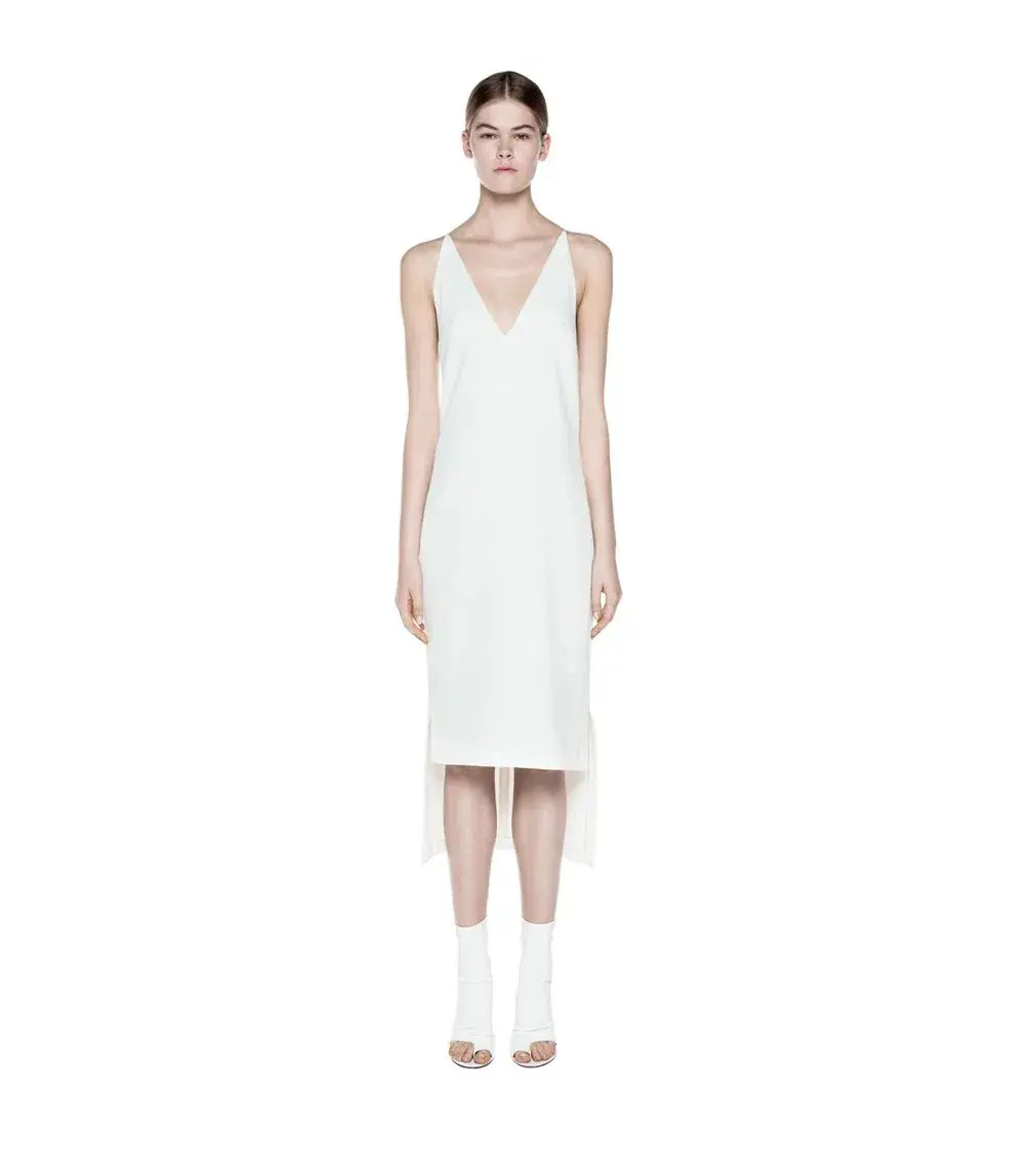 Dion Lee Fine Line Cami Slip Dress in White Size 8 - Image 1