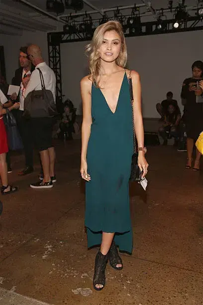 Dion Lee Fine Line Cami Slip Dress in Emerald Size 6 for rent on The Volte - main image