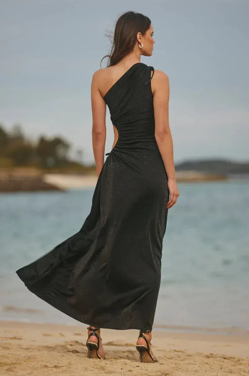 Sonya Moda Nour Shimmer Dress Black Size 8 - Image 3