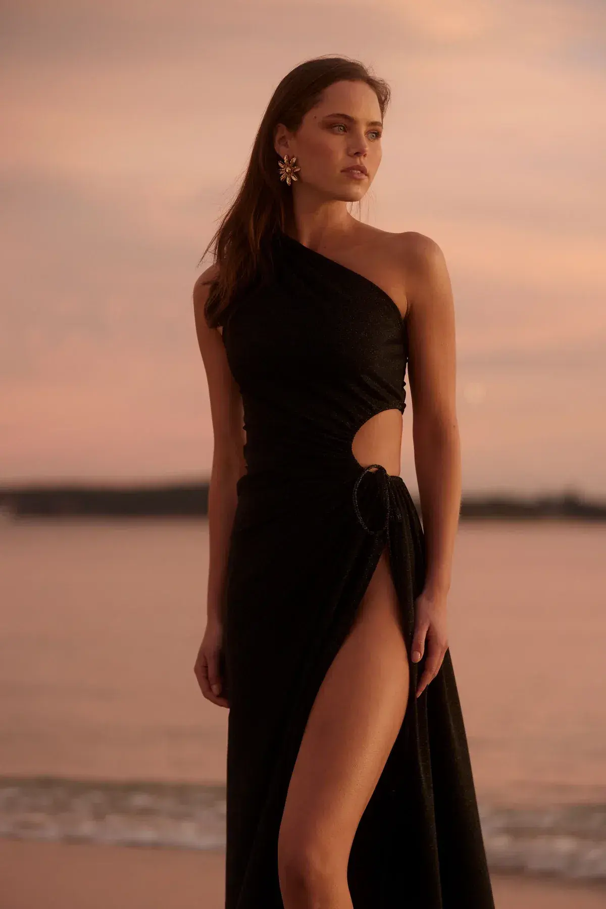 Sonya Moda Nour Shimmer Dress Black Size 8 - Image 4