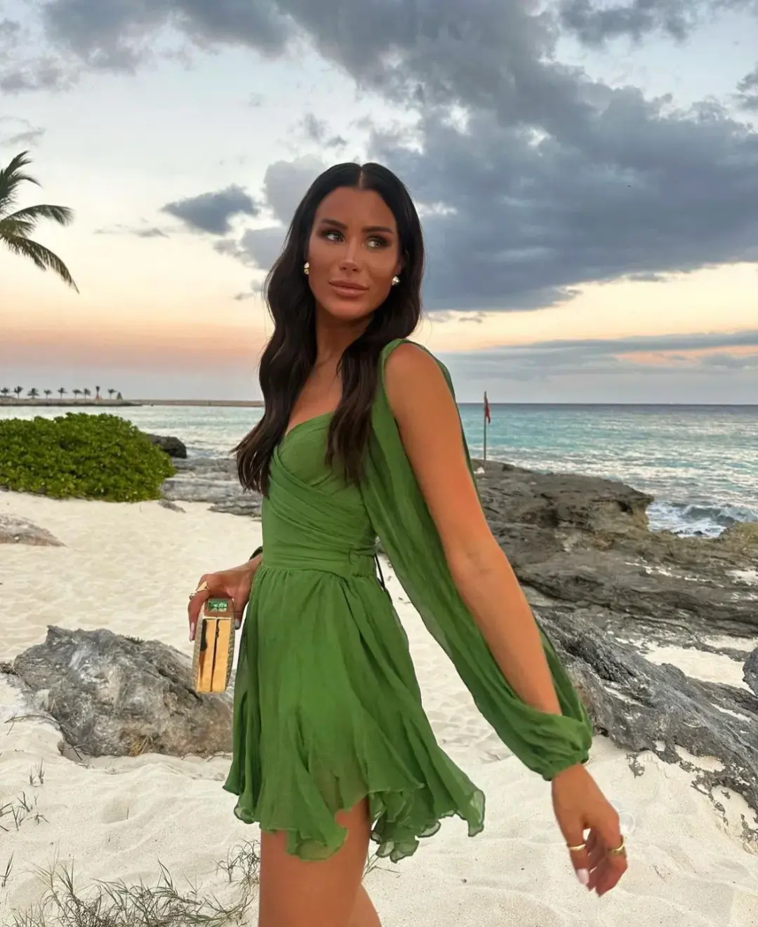 Chic Le Frique Gaia Mini Dress Pistachio Green Size XS / AU 6 for rent on The Volte - main image