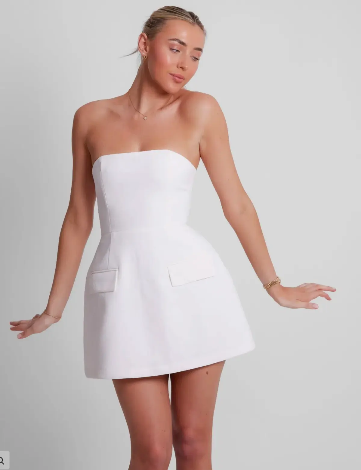 Odd Muse Ultimate Muse Strapless Mini Dress White Size 12 - Image 2