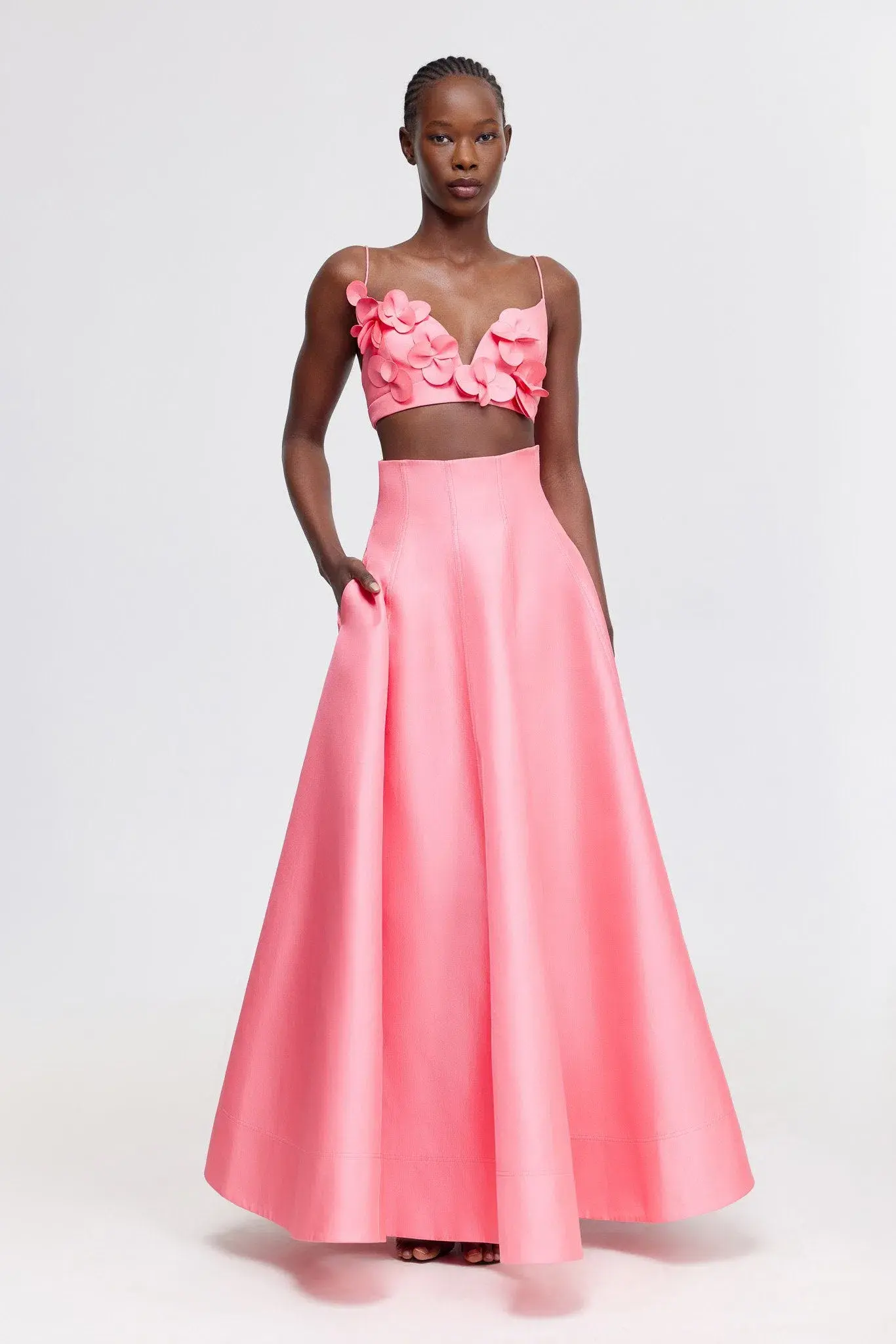 Acler Isla Top and Maxi Skirt Set Pink Rose Size 8 - Image 1