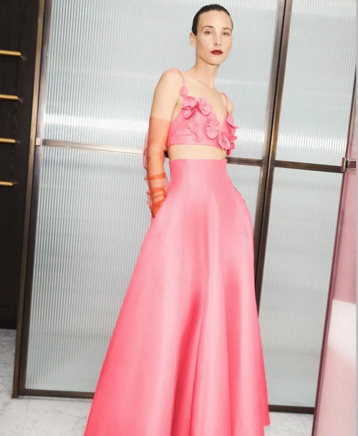 Acler Isla Top and Maxi Skirt Set Pink Rose Size 10 - Image 5