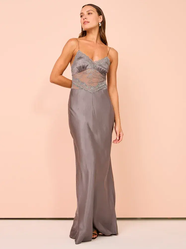 Bec & Bridge Amoras Gown in Grey Size 10 - Image 4