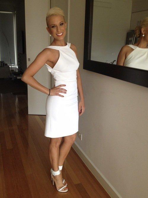 Dion Lee Halter Neck Backless Mini Dress White Size 6 - Image 1