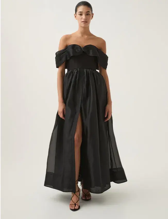 Aje Cordelia Corseted Maxi Dress Black Size 12 - Image 2