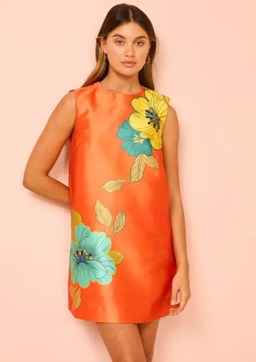 Alemais Piato Mini Dress Floral Size 8 - Image 3