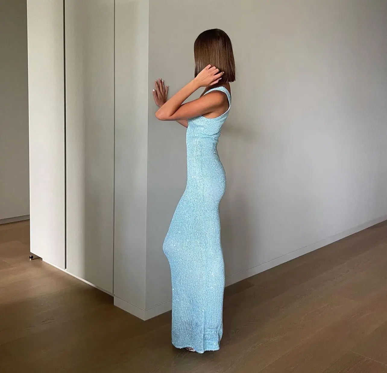 Asta Resort Ana Maxi Dress Blue Sequin Size XS/ AU 6 - Image 2