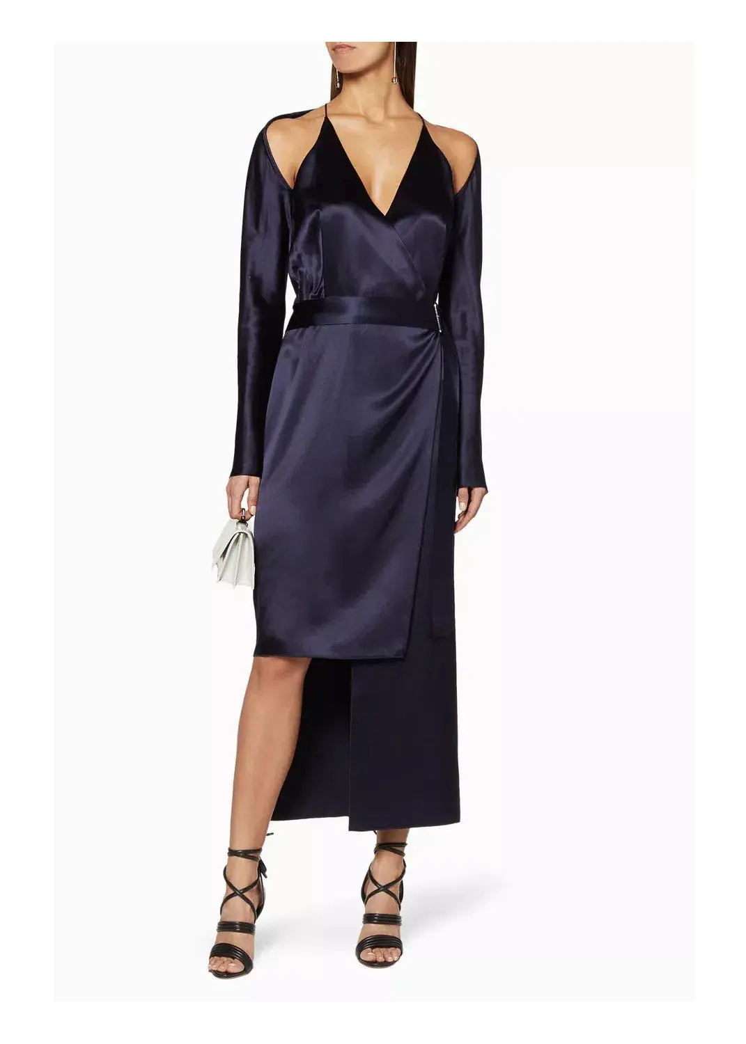 Dion Lee Silk Contour Tie Dress Navy Size 6 - Image 2