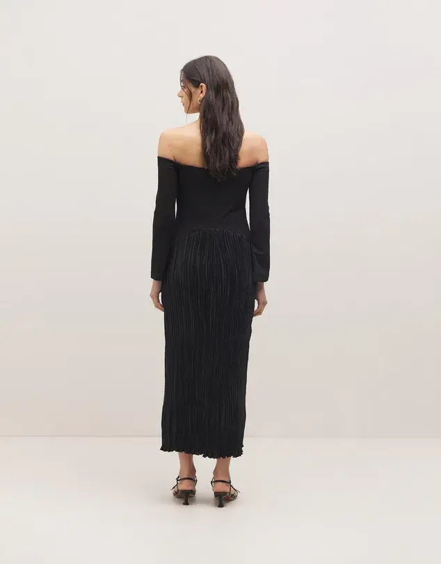Minima Esenciales Serena Drop Waist Dress Black Size 12 - Image 2