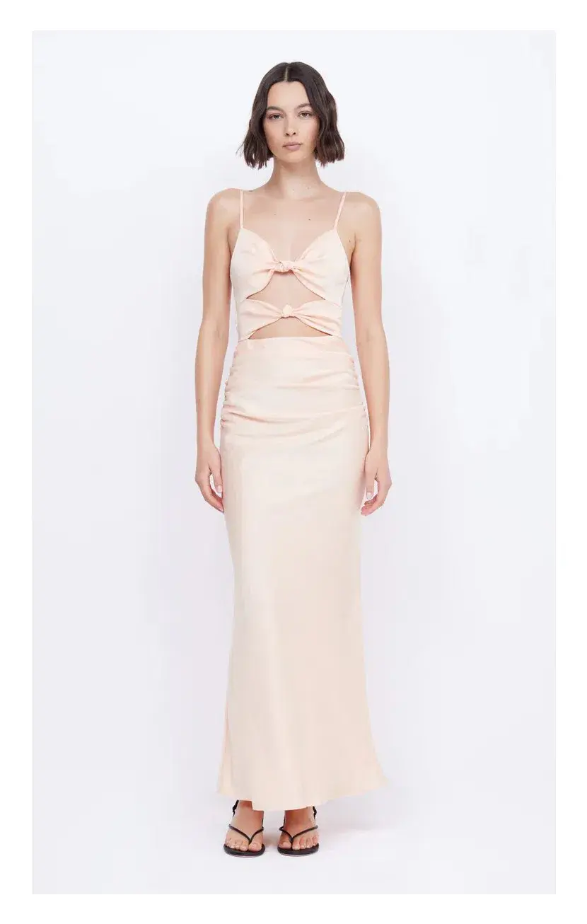 Bec and Bridge Mari Lou Knot Dress Peach Size 8 - Image 1