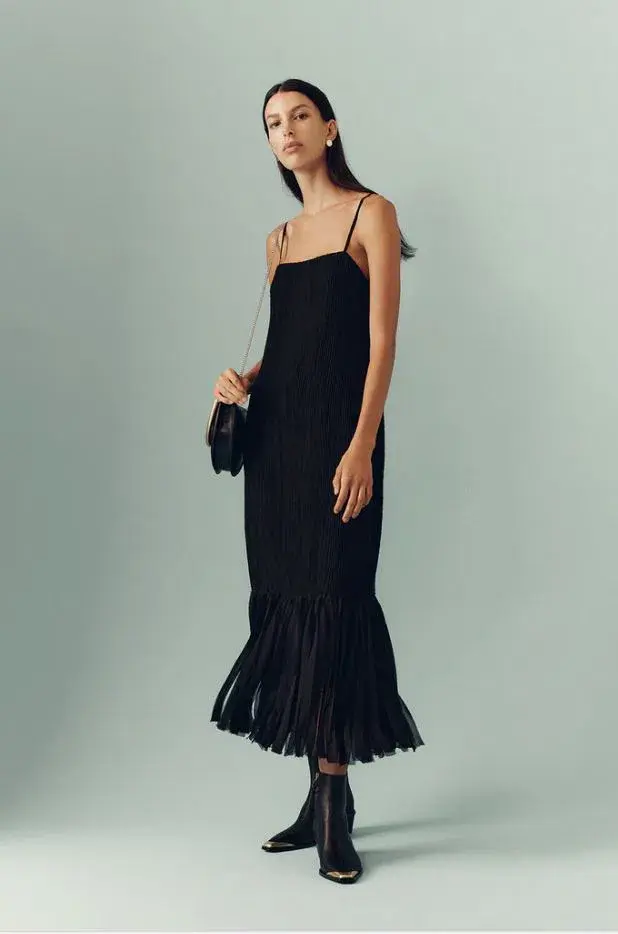 Aje Arris Fringed Maxi Dress Black Size 8 - Image 3