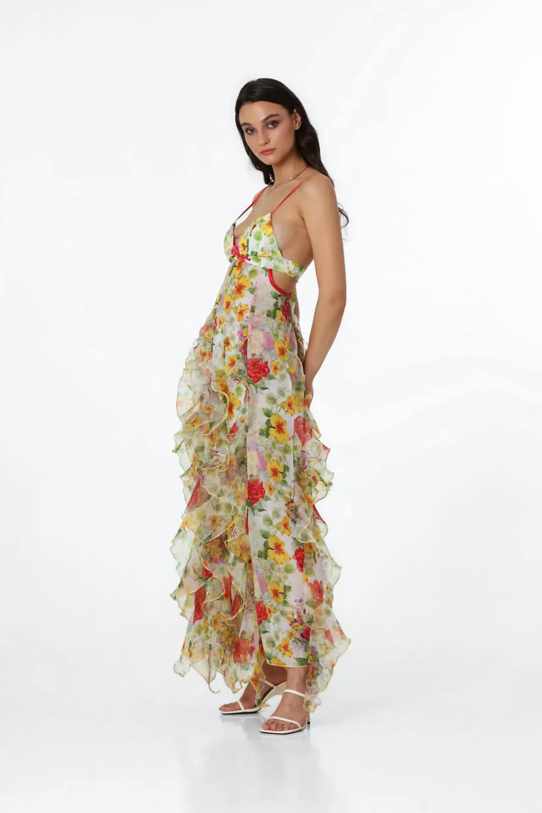 Menti - iris  Maxi Dress Multi Size S / AU 8 for rent on The Volte - main image