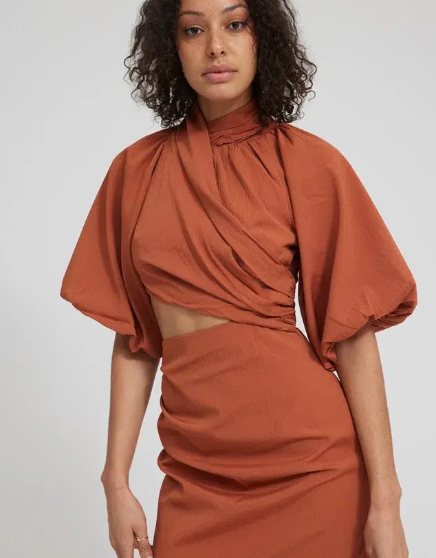 Tojha Celia Mini Dress Sienna Size AU 8 for rent on The Volte - main image