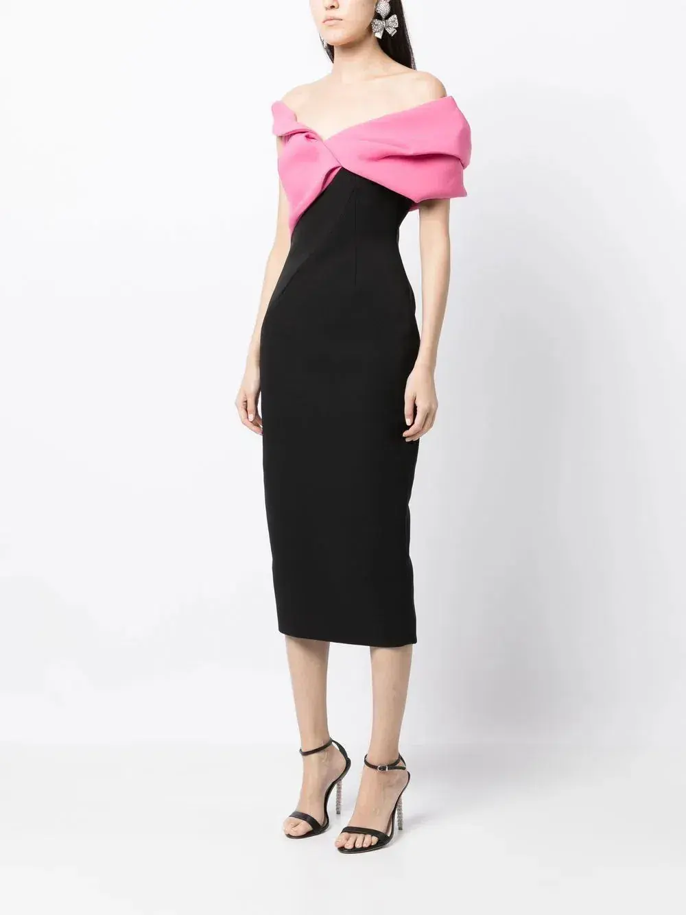 Rachel Gilbert Matteo Sleeveless Dress Pink/Black Size 0 / AU 6 for rent on The Volte - main image