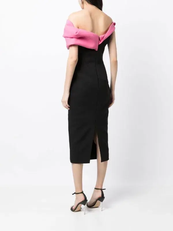 Rachel Gilbert Matteo Sleeveless Dress Pink/Black Size 0 / AU 6 for rent on The Volte - main image