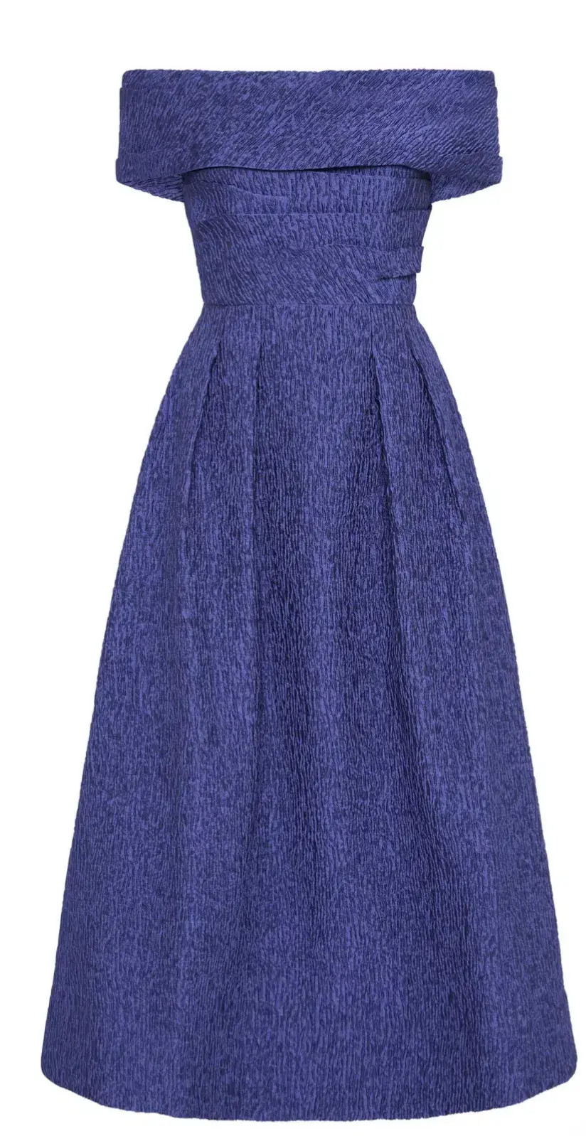 Rebecca Vallance Helene Off Shoulder Midi Dress Blue Size 12 - Image 4