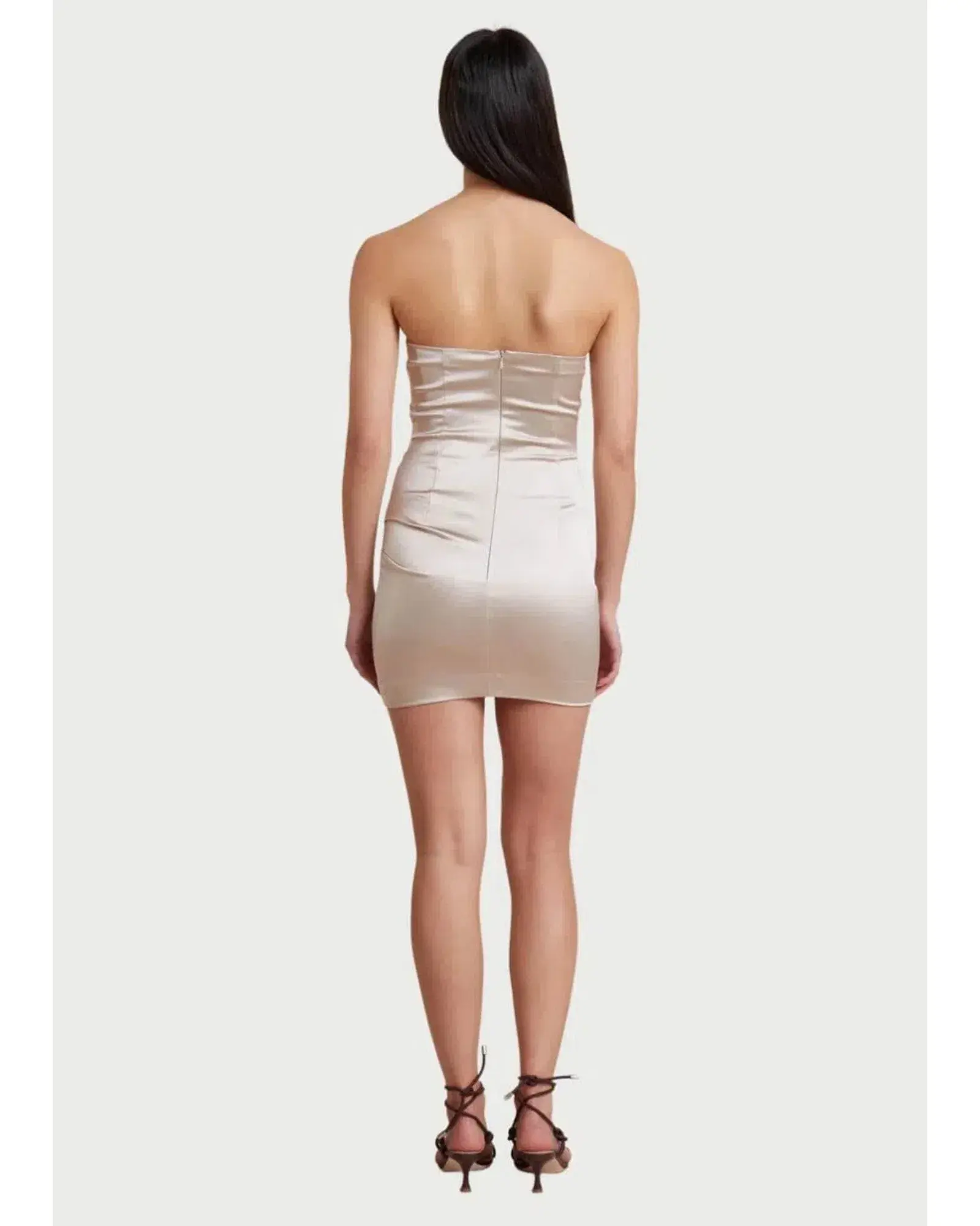 Bec & Bridge Heather Mini Dress Champagne Size AU 6 - Image 2