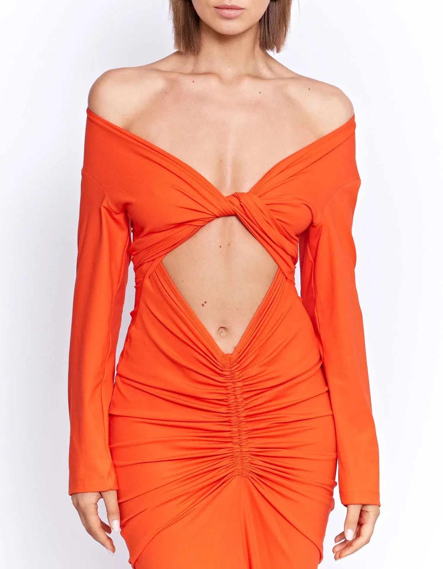 Pfeiffer Fontaine Midi Dress Crimson Orange Size M / AU 10 - Image 2