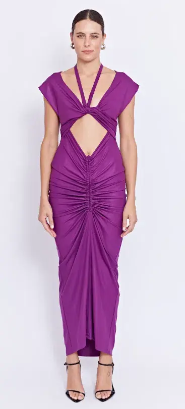 Pfeiffer Fontaine Midi Dress Crimson Orange Size M / AU 10 for rent on The Volte - main image