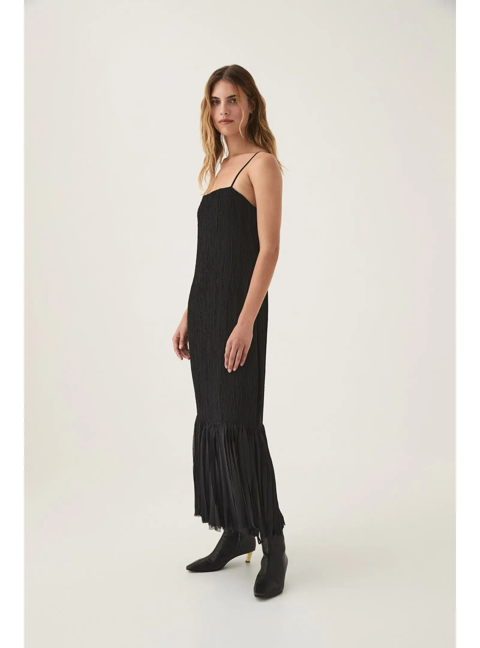Aje Arris Fringed Maxi Dress in Black Size AU 14 - Image 2