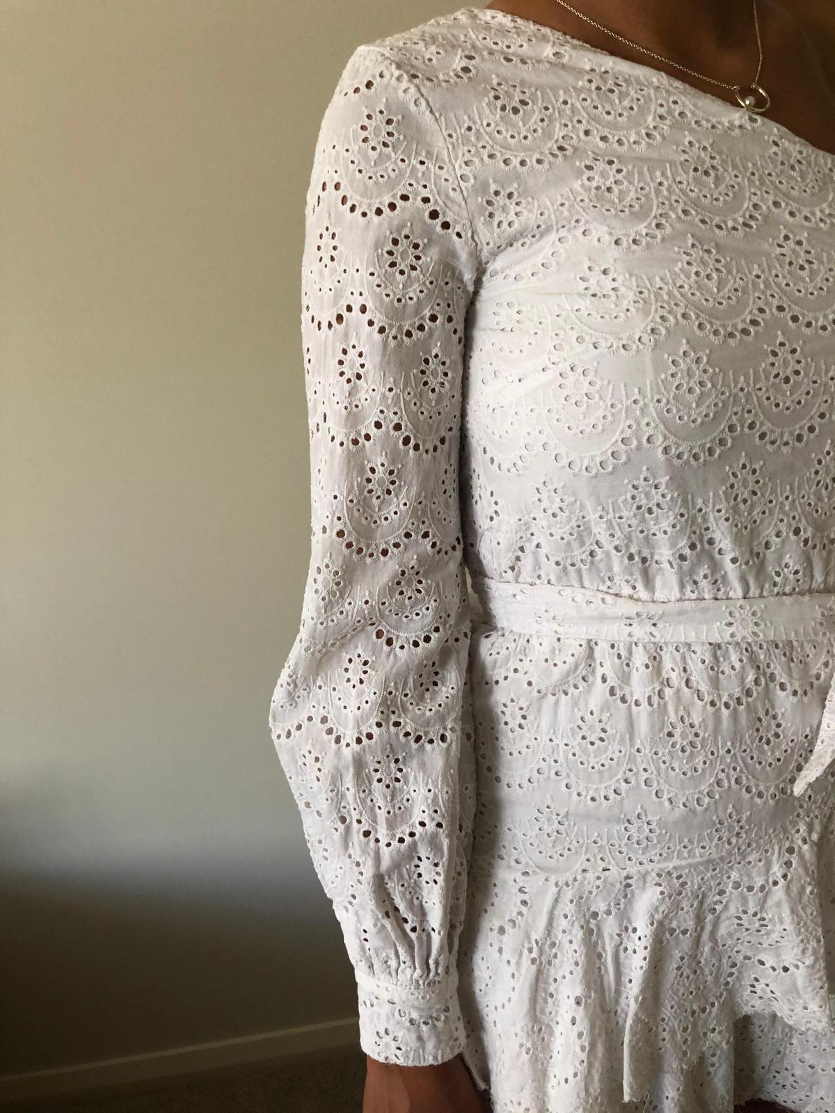 By Nicola The Eve Mini Dress White Size 8 - Image 4