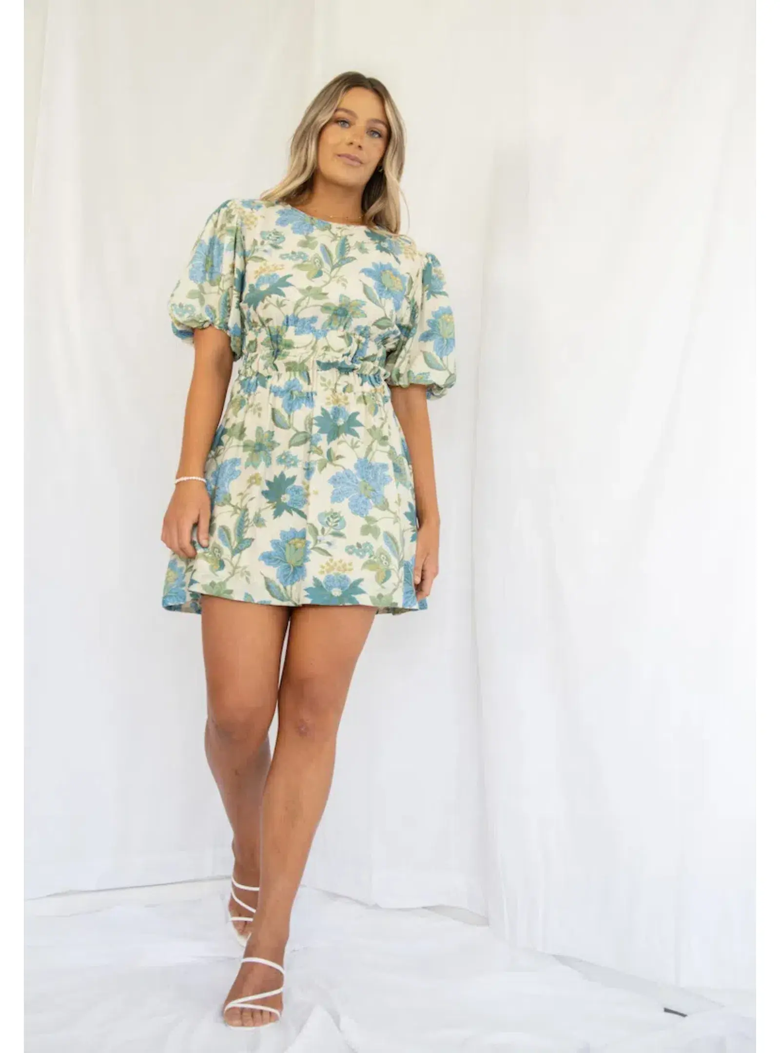 Sir the Label Celia Puff Sleeve Mini Dress Marguerite Print Size AU 8 - Image 3