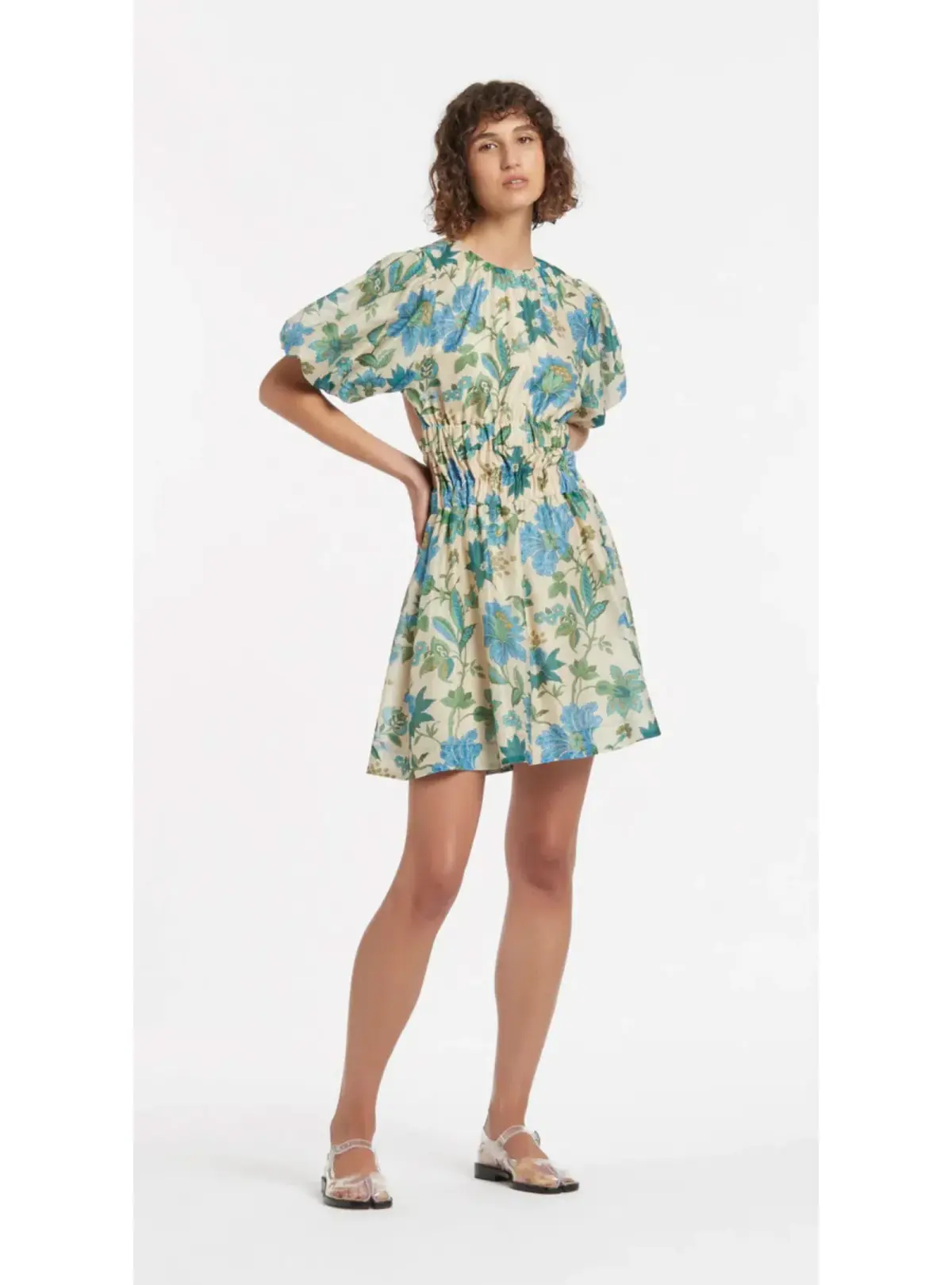 Sir the Label Celia Puff Sleeve Mini Dress Marguerite Print Size AU 8 - Image 1