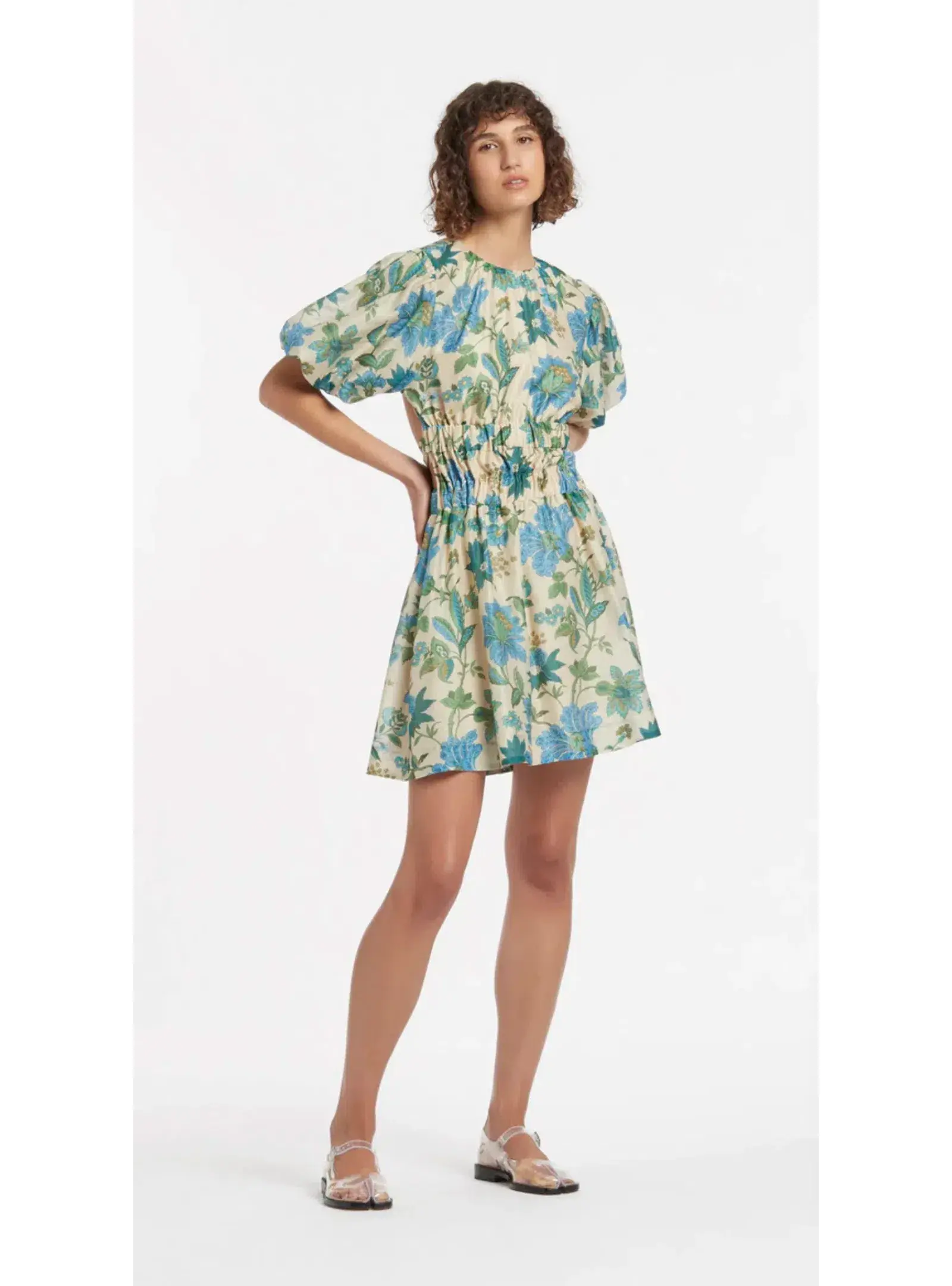 Sir the Label Celia Puff Sleeve Mini Dress Marguerite Print Size AU 8 - Image 1