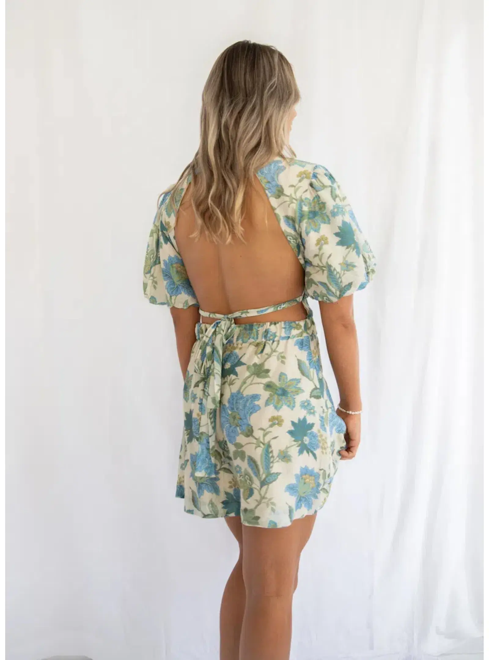 Sir the Label Celia Puff Sleeve Mini Dress Marguerite Print Size AU 8 - Image 4
