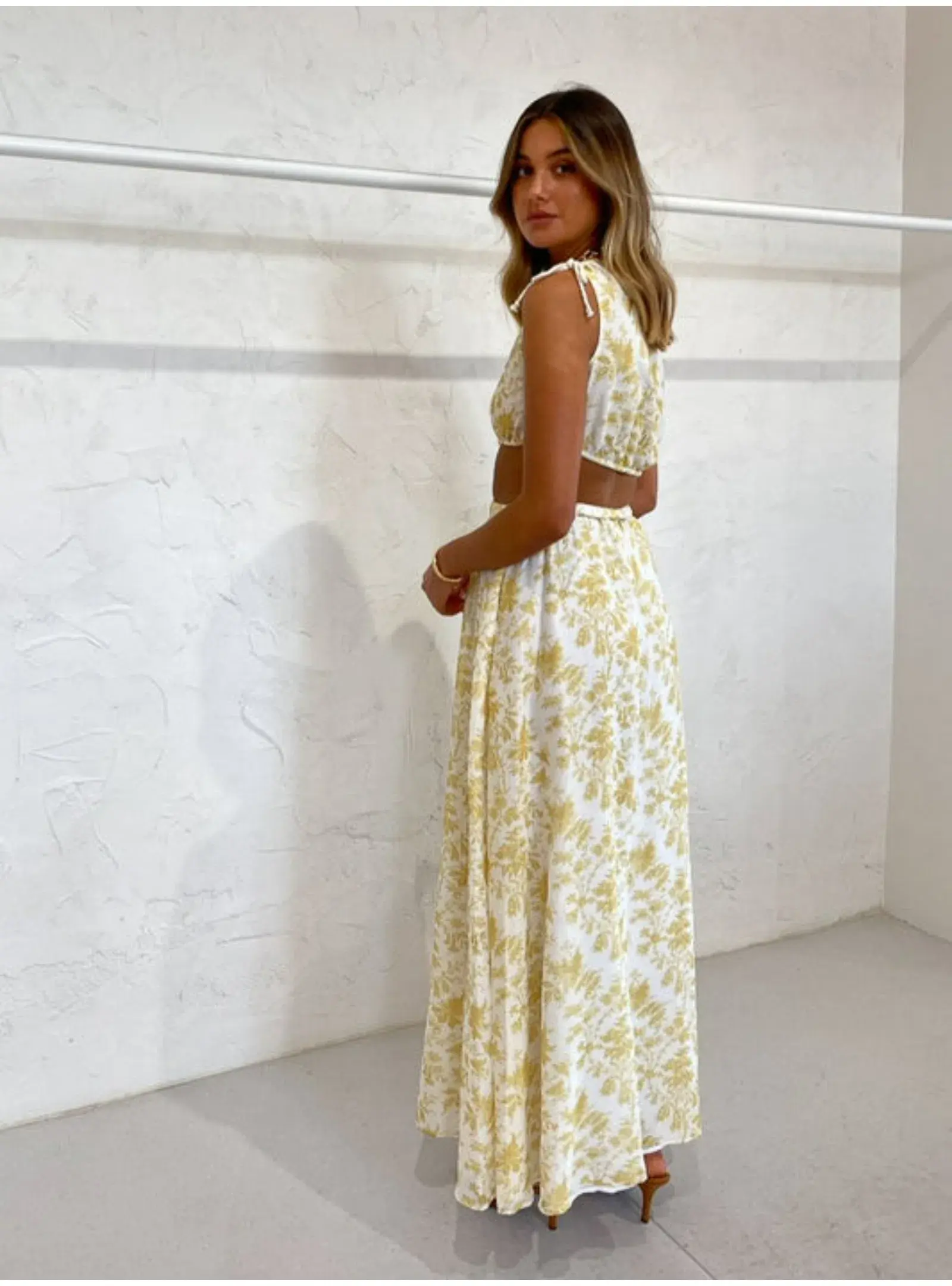 Sir the Label Clementine Gathered Bustier and Maxi Skirt in Ivory Clementine Size 3 / AU 12 - Image 3