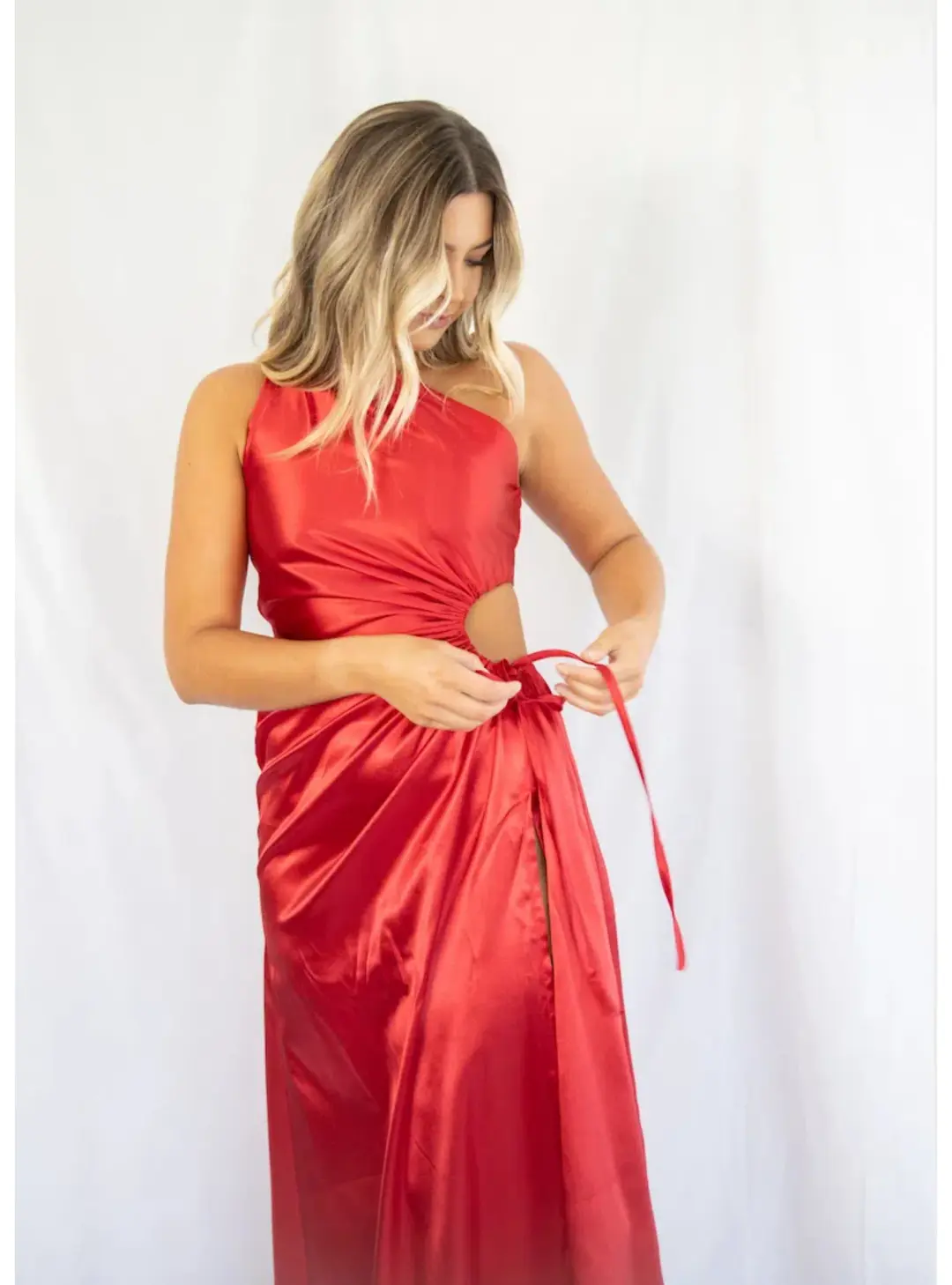 Sonya Moda Nour Red Maxi Dress Red Size AU 8 for rent on The Volte - main image